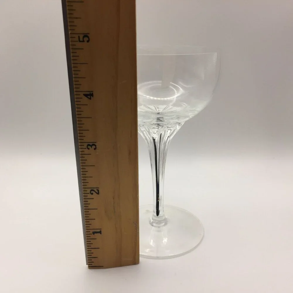 Belfor Crystal Exquisite Coupe Champagne Wine Glasses Stemware Set 2 Vintage